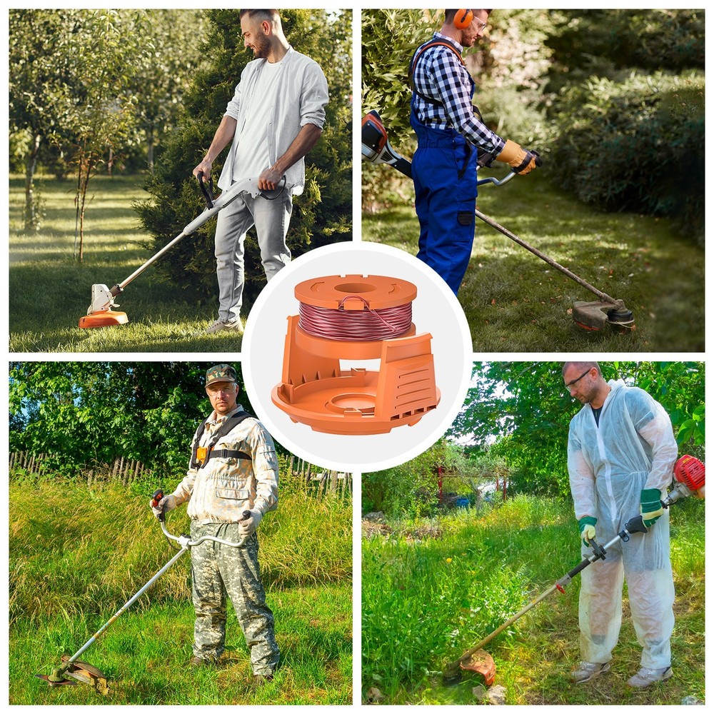 16Pcs+4Cap Trimmer String Compatible with Worx Weed Eater, Autofeed Replaceme