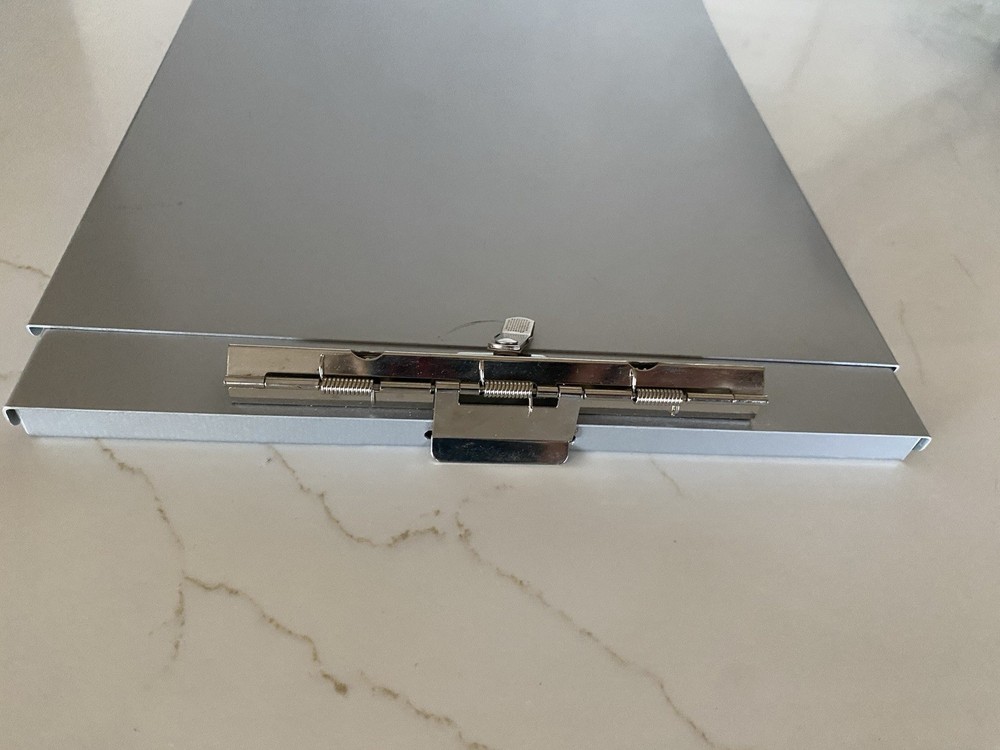 Aluminum Form Holder Storage Clipboard, 12.5" X 9" Silver