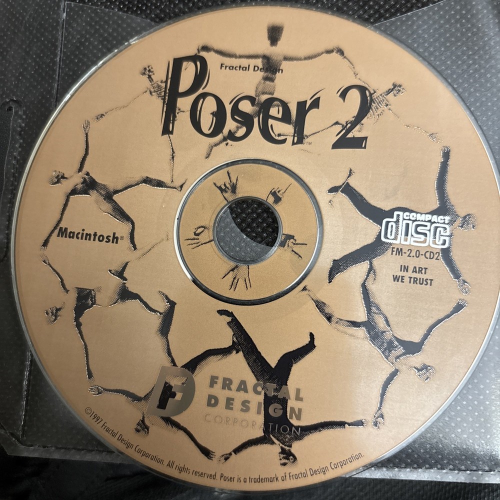 Fractal Design Poser 2 – Loose CD Macintosh Version