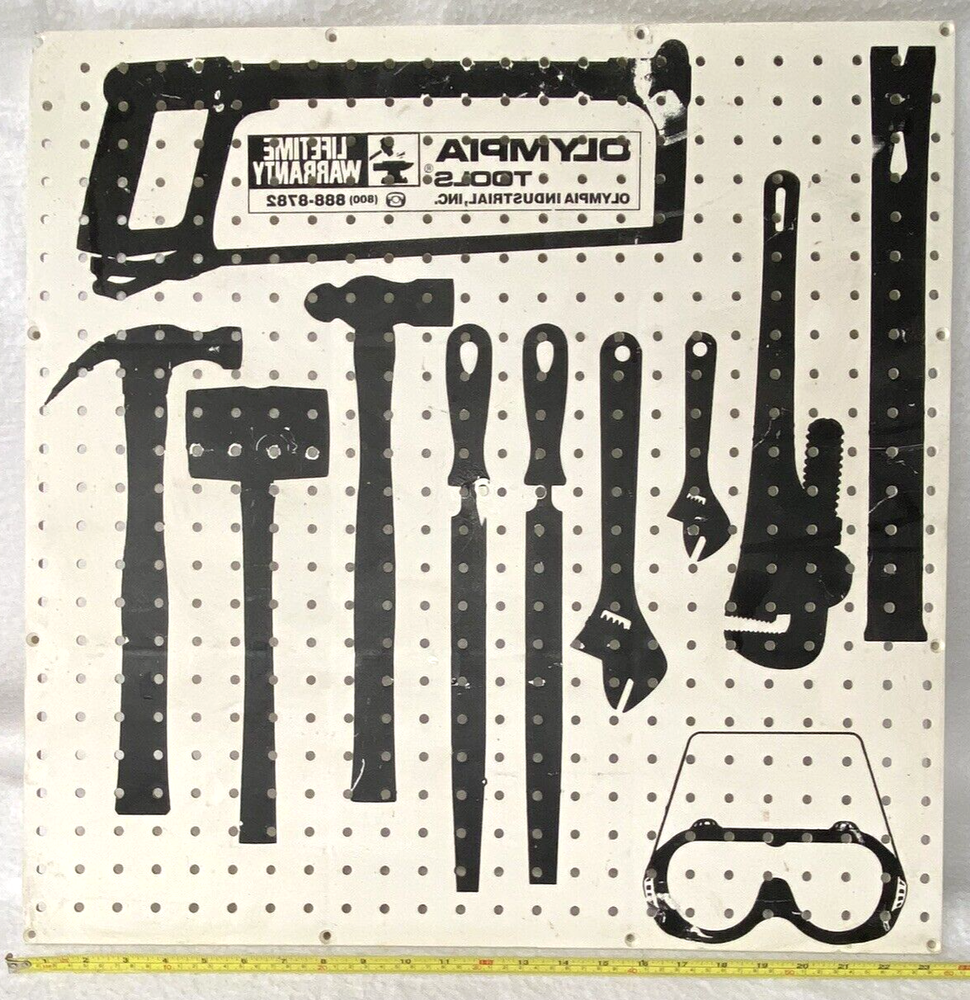 OLYMPIA TOOLS ADVERTISING TOOL DISPLAY,PEGBOARD,PLASTIC,STORE,LARGE,PROP,GIFT :)