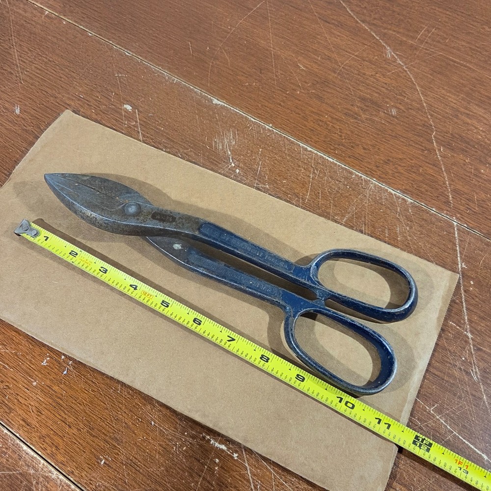 Vintage Crescent Tools Shears Blue Handle S411 USA