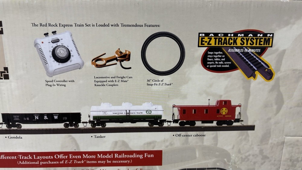 Bachmann Red Rock Express EZ Track System HO Scale Train Set (3 Extra Tracks)