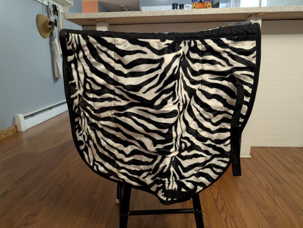 English Saddle Pad Zebra Print