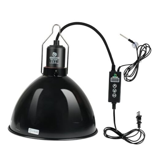 Reptile Light Fixture with Dimming 8.5in Deep Dome(Temperature Display)