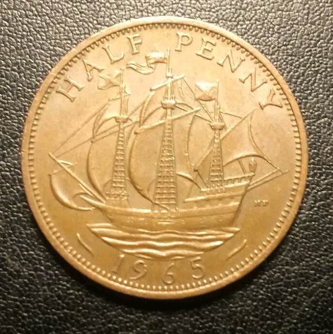 1965 Great Britain Half Penny