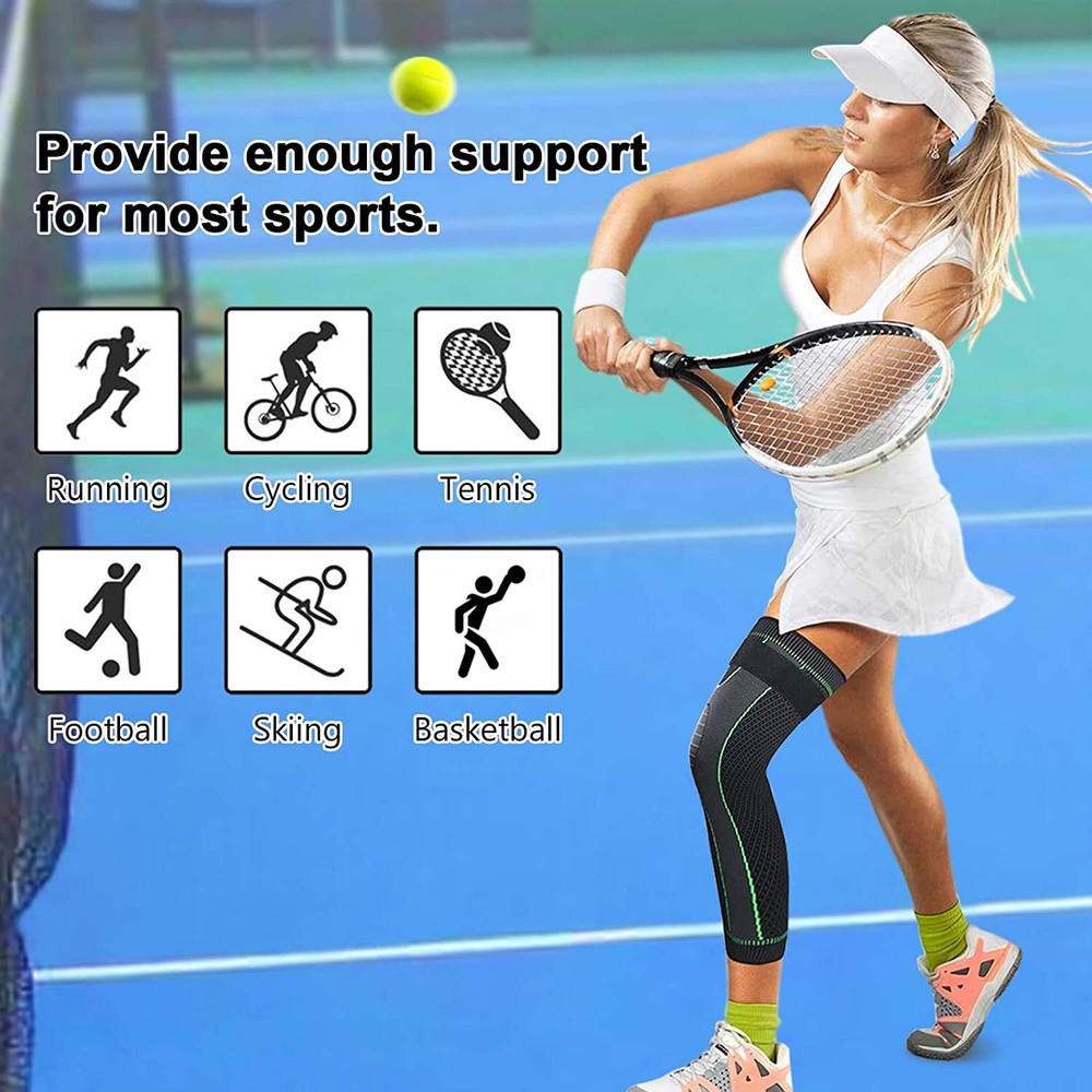 Leg Compression Sleeve Knee Brace Support Protector Arthritis Joint Pain Relief