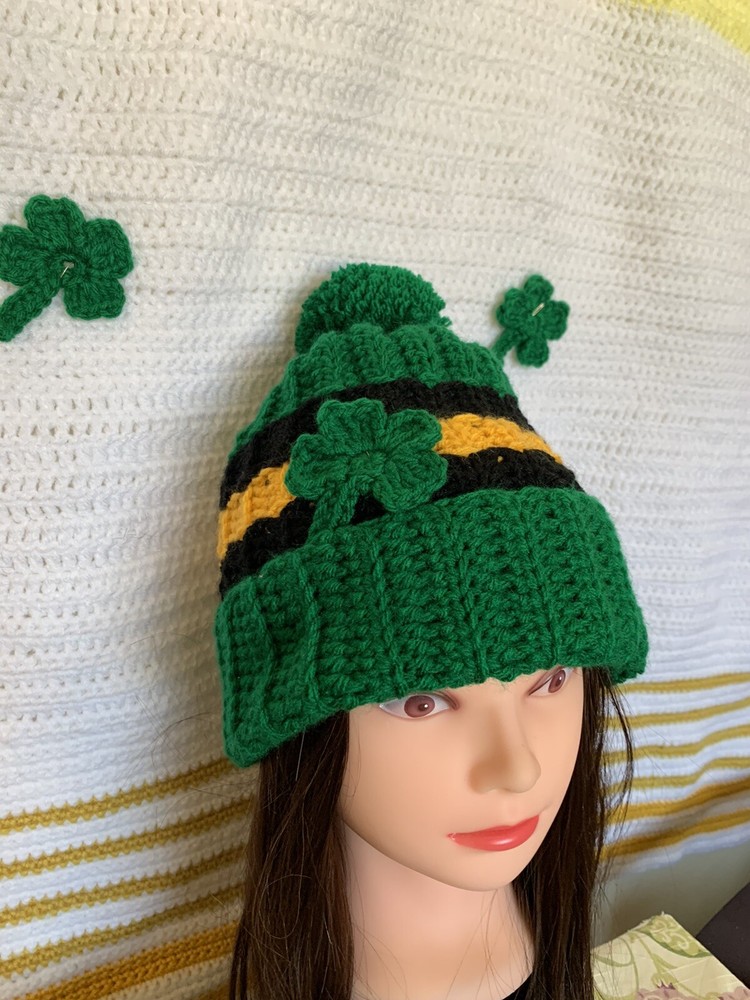 Handmade St. Patrick day beanie crochet