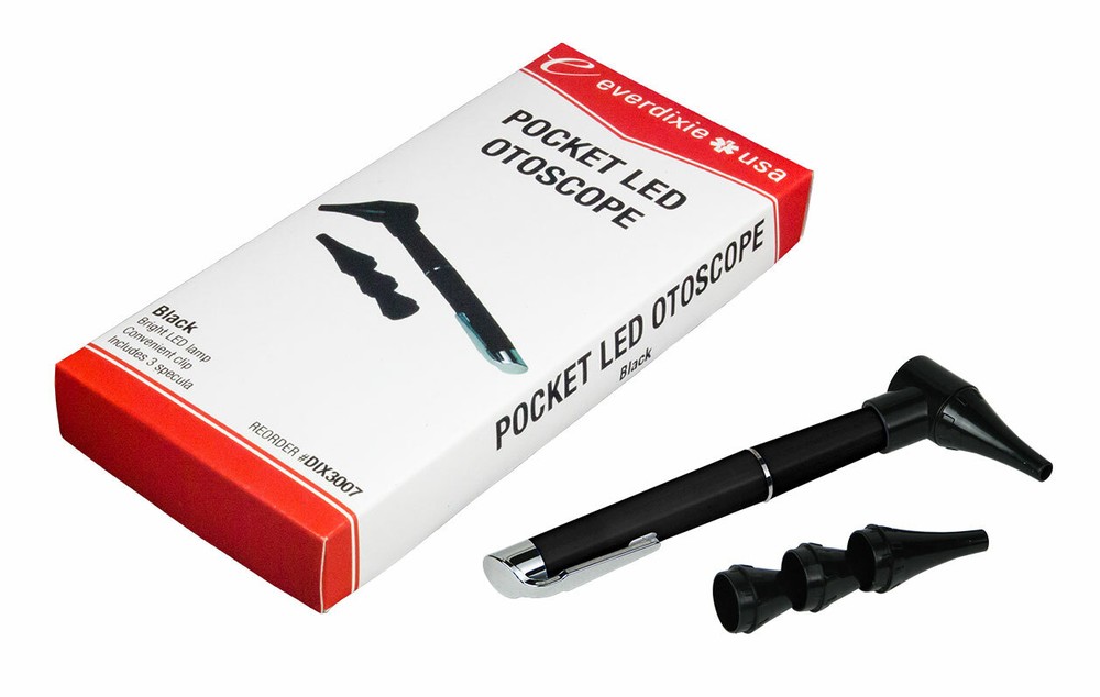 DIXIE EMS BASIC STUDENT MEDICAL POCKET OTOSCOPE WITH LED LIGHT REUSABLE PENLIGHT