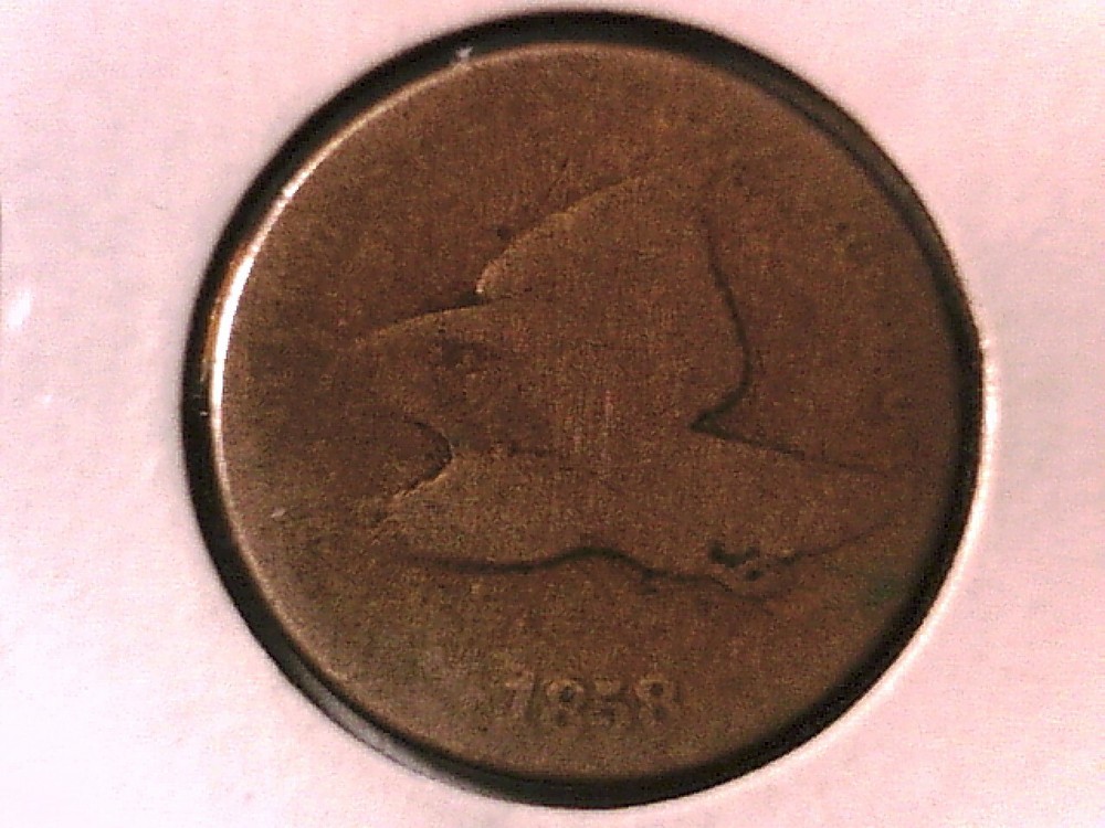 1858 Flying Eagle Cent Genuine Raw Ungraded 00632