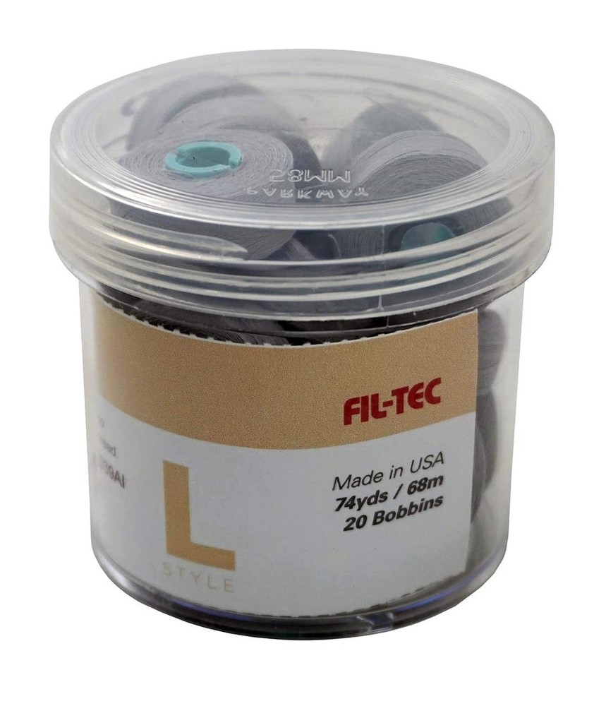 Prewound Magna Quilt Bobbin jar, Light Grey