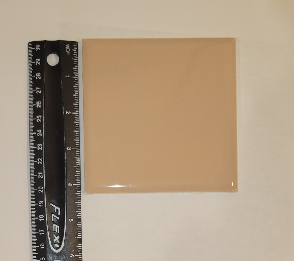 American Olean Vintage 1 piece Glossy Ceramic Tile Tan 4-1/4"