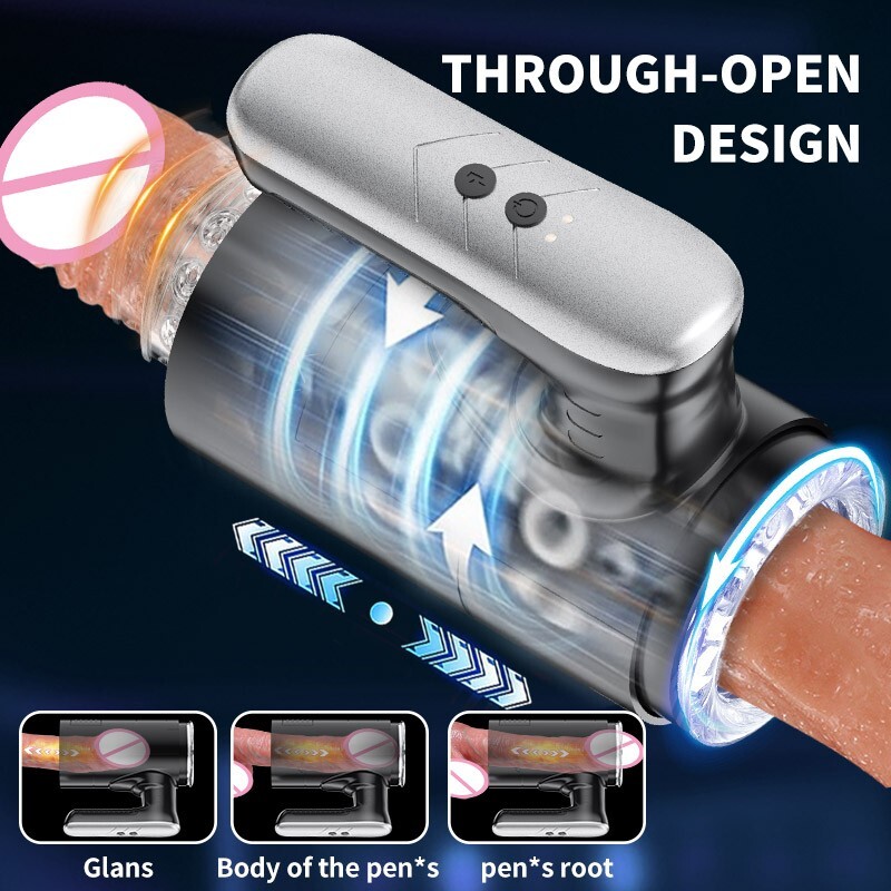 Male Masturbaters Automatic HandsFree Rotating Cup Thrusting Stroker Lubricants