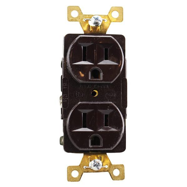 Arrow Hart 5262, Duplex Receptacle 15A-125V, Brown