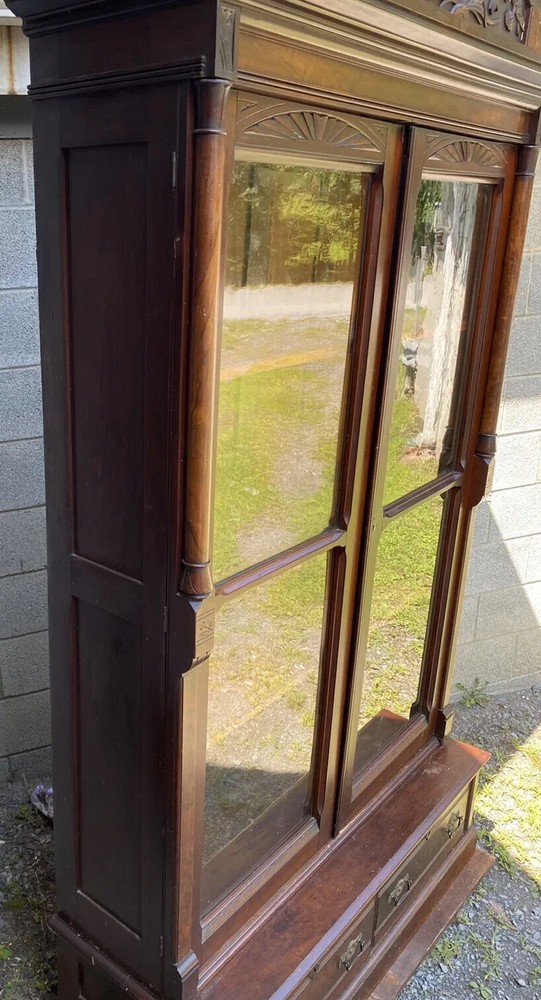 EASTLAKE WALNUT 2 DOOR BOOKCASE