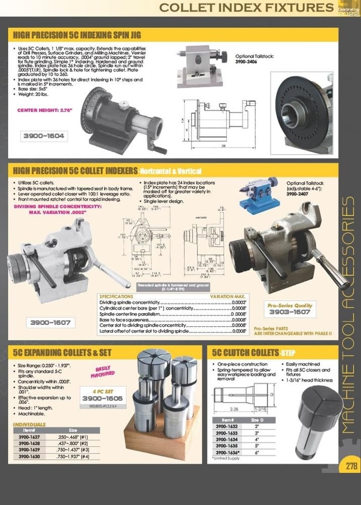 3900-1137 5C Round Collet, 5/8