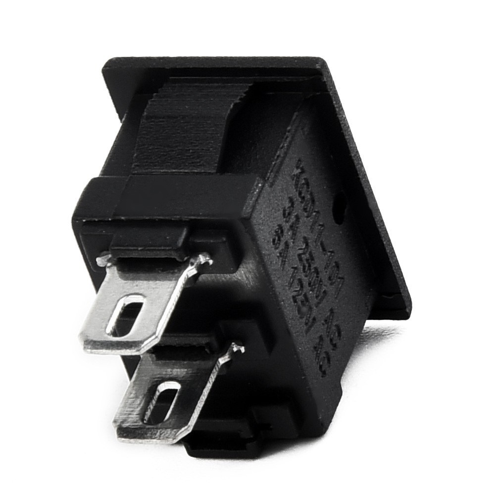 10pcs spst on/off switch mini black 2 plug toggle switch DC 12V 16A