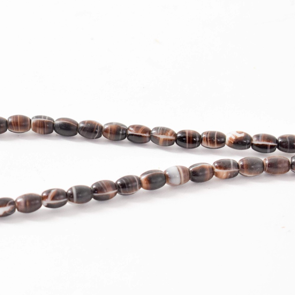 Coffee Bean Wedding Trade Beads 32 Inch