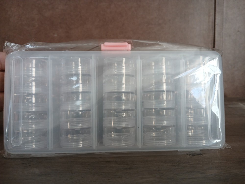 25 Twisting Stacking 1oz Containers Storage With Safety Box Twist-N-Lock