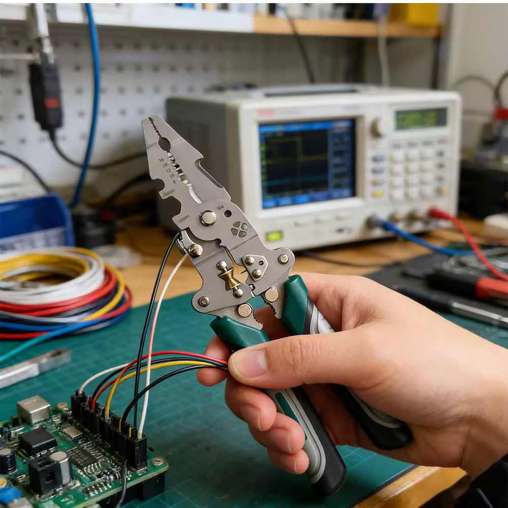 Foldable wire stripper, pulley design multi-function electrician wire splitter