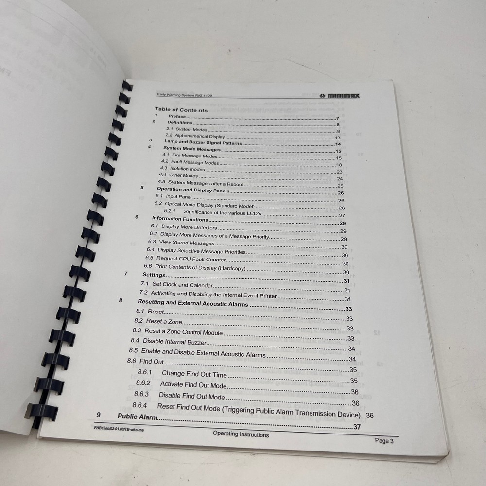 MANUAL FLAMEX 4100 FIRE DETECTION CONTROL PANEL * MANUAL ONLY *