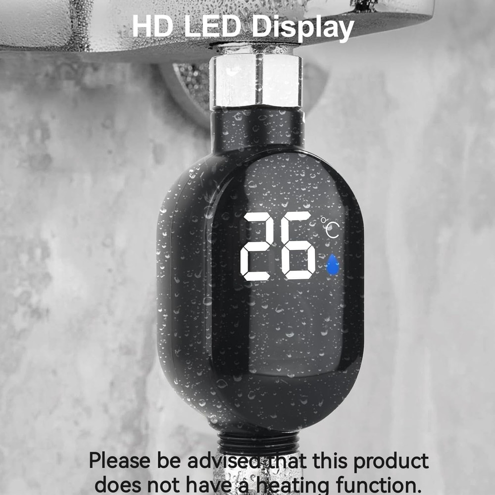 Digital Bath Thermometer Instant Read WaterPowered Shower Thermometer
