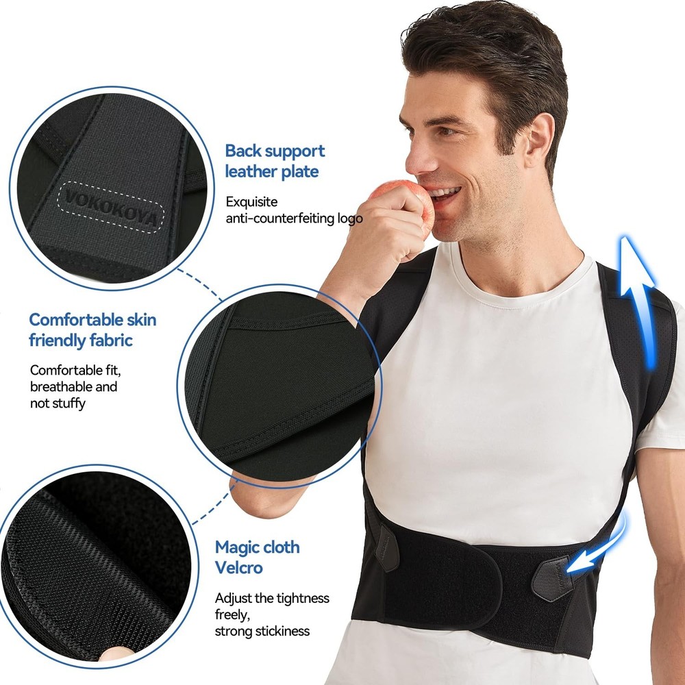 Large Invisible Posture Corrector for Adults - Ease Back Pain & Improve Posture