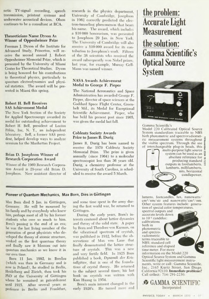 Gamma Scientific Model 220 Optical Source System Standard Lamp Source Unit