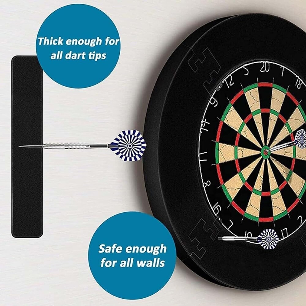 Protective Dartboard Darts Surround Wall Guard Protector Ring Plain Black 71cm ⌀