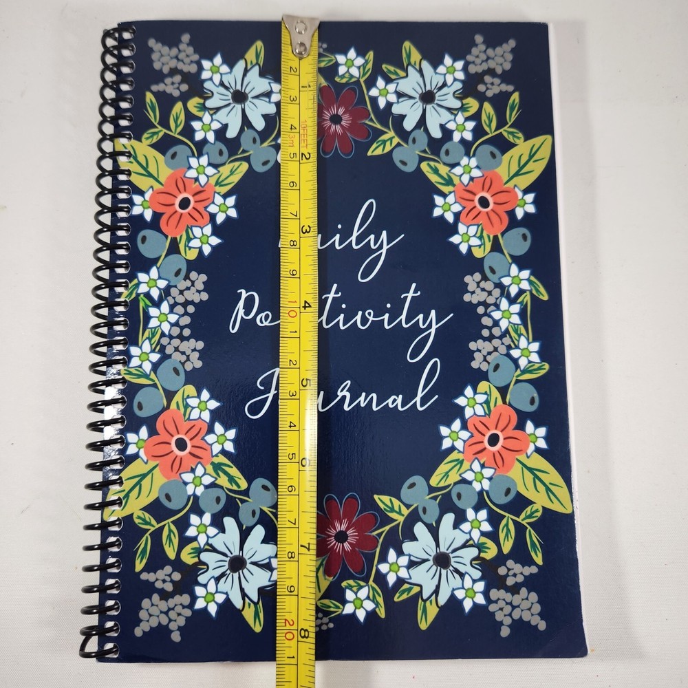 Daily Positivity Journal Gratitude Practice Writing Journal Notebook Blue 8x5"