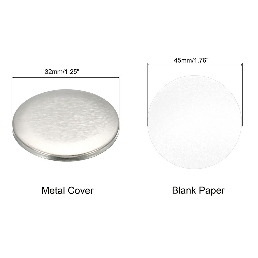 1.25" Blank Button Making Supplies,50Pcs Badge Parts for Button Maker Machine