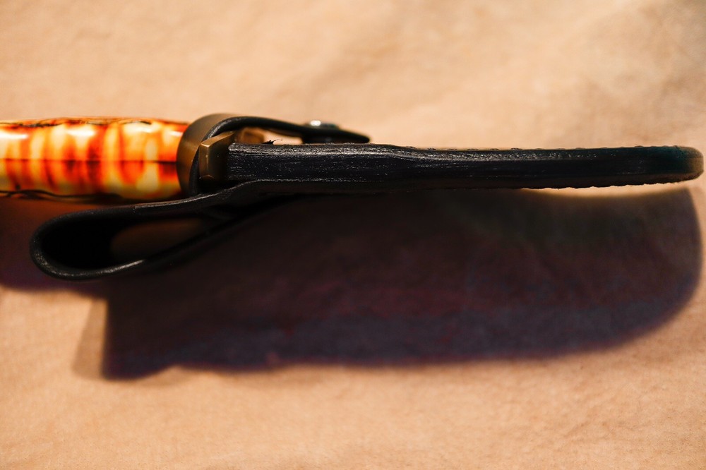 Custom Black Leather Sheath for Schrade 171uh