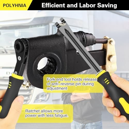 2 PCS Slack Adjuster Tools, Brake Adjustment for Semi, Fork End Release and