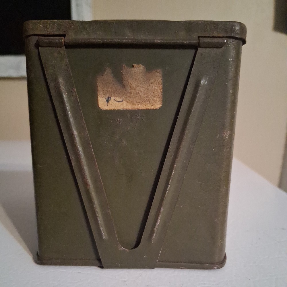 Original WWII Protective 4 Tube Ointment M5 Kits, Empty Locking Tin