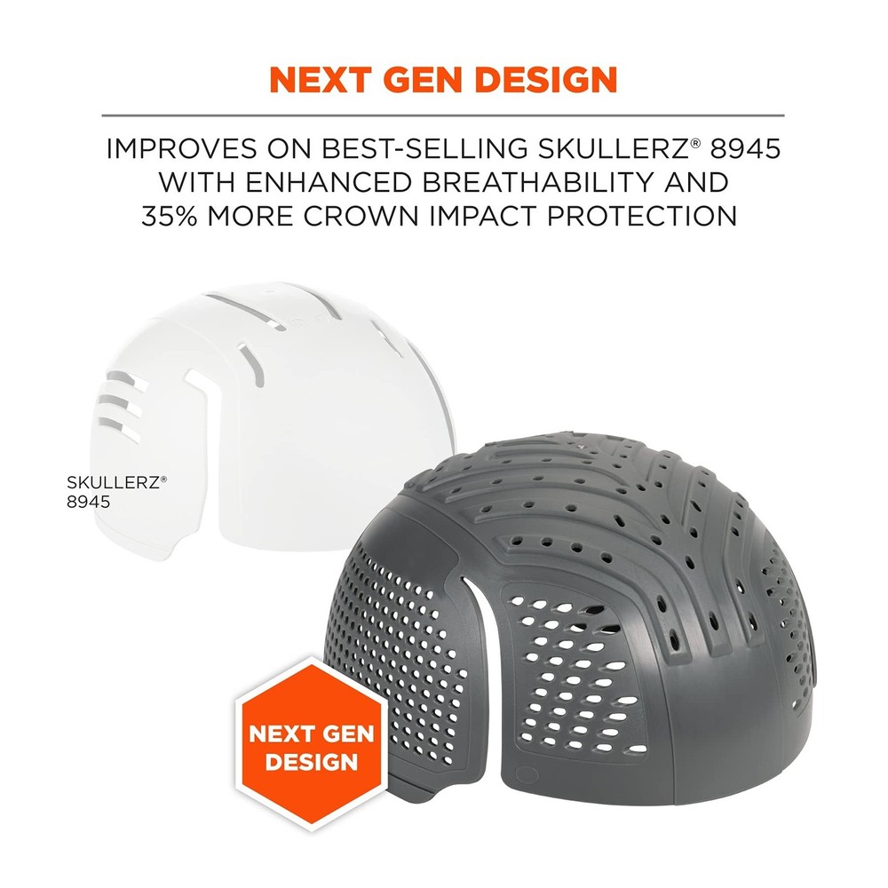 Next Generation Charcoal Bump Cap Insert Enhanced Breathability Impact Protect