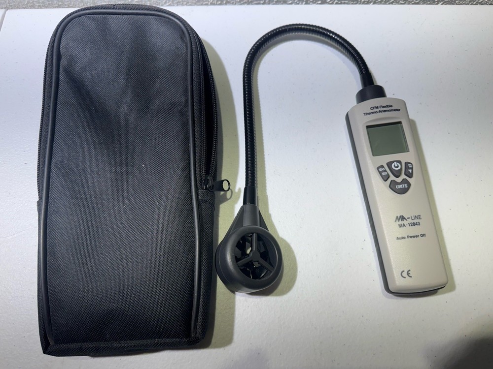 MA-Line  MA-12843 Handheld Digital Anemometer Wind Speed CFM