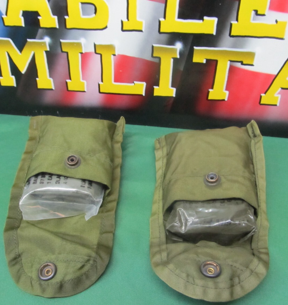 US Military Muslin Compressed Bandage & Cravat Triangular First Aid w/Pouch