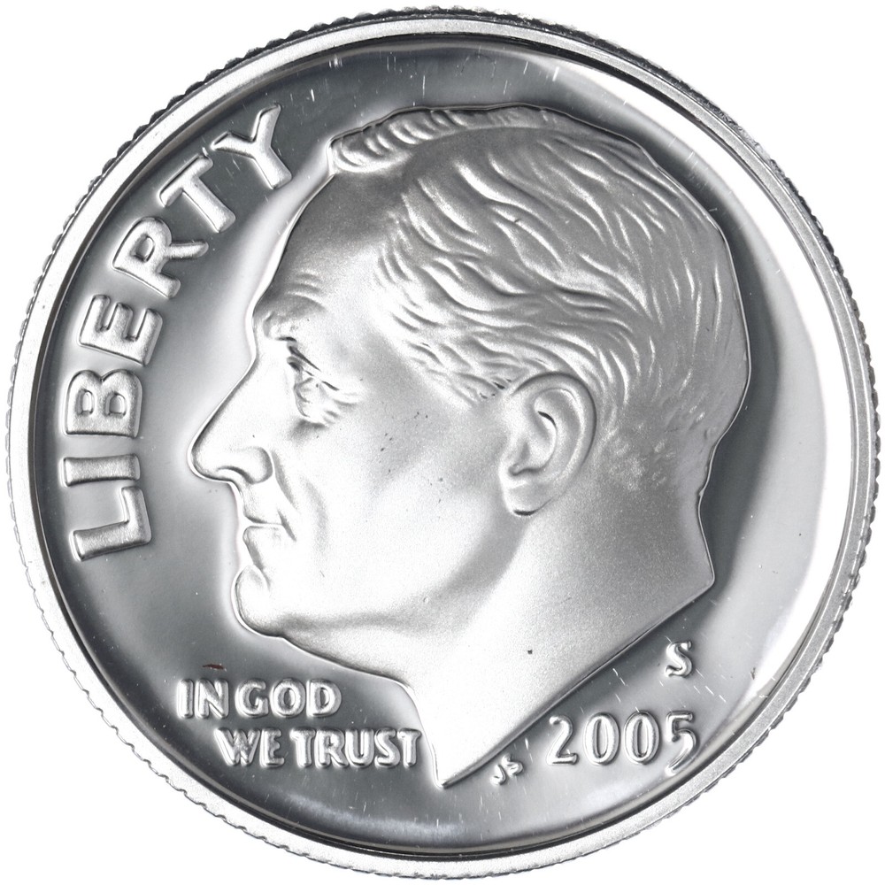 2005 S Roosevelt Dime Gem DCam Proof 90% Silver