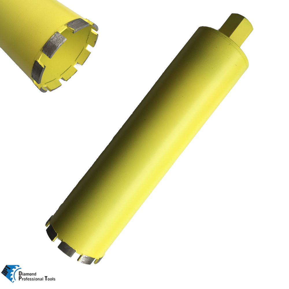 3 Pack 4" Wet Diamond Core Drill Bits for Concrete Asphalt Bricks Blocks Stones