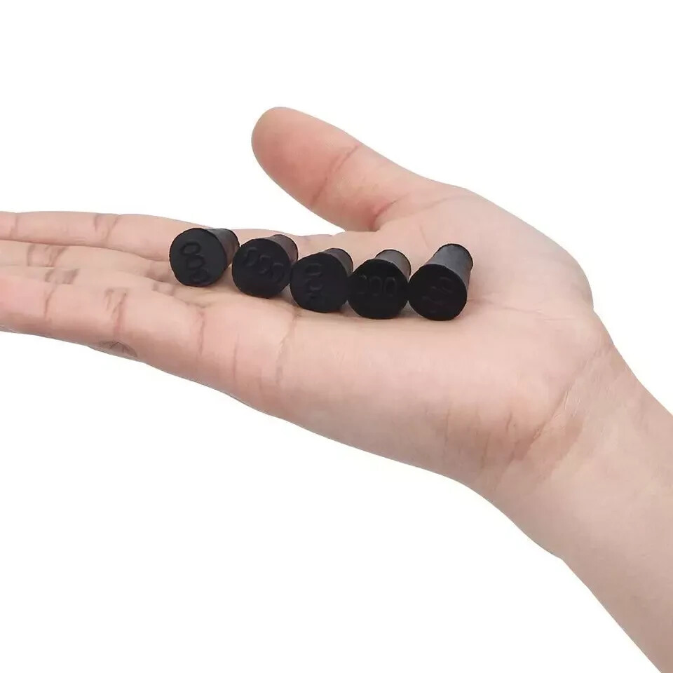40 Pieces (Same Size) Very Small Solid Rubber Stoppers - Size #000-13mm...