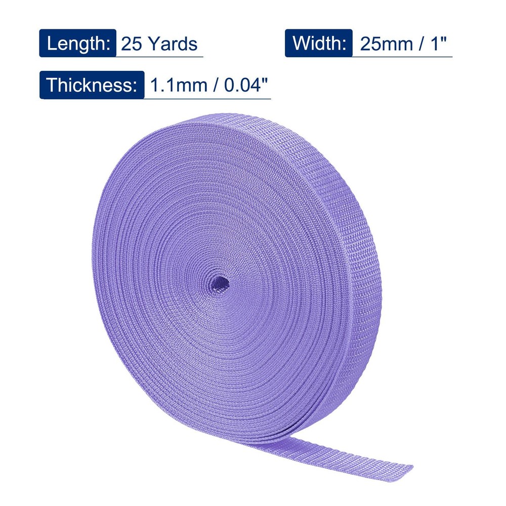 Lightweight Polypropylene Webbing Strap 1" 25 Yards Purple Strapping