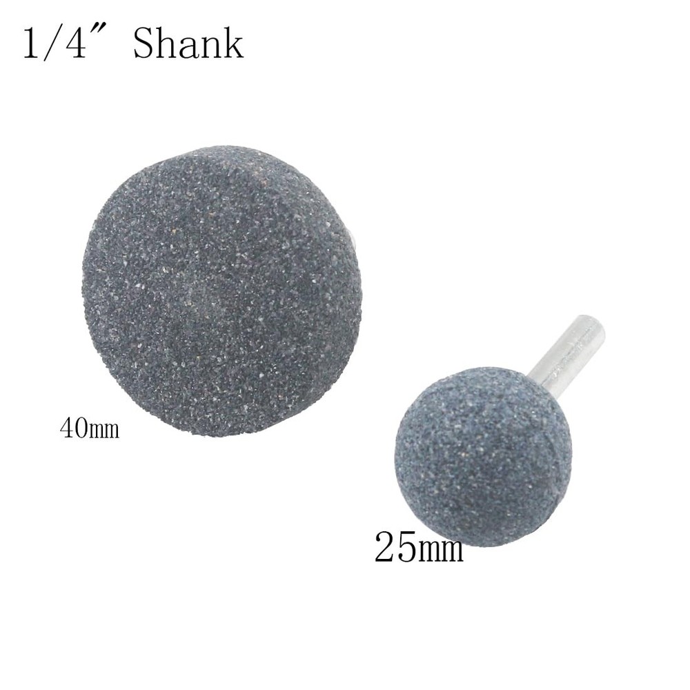 Inovsolid 8 Pcs Assorted Drill Grinding Stones 1/4 Inch Shank Various Grey
