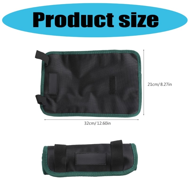Compact Tool Storage Roll Up Bag Canvas 21 Pockets Mechanic Accessory Gift