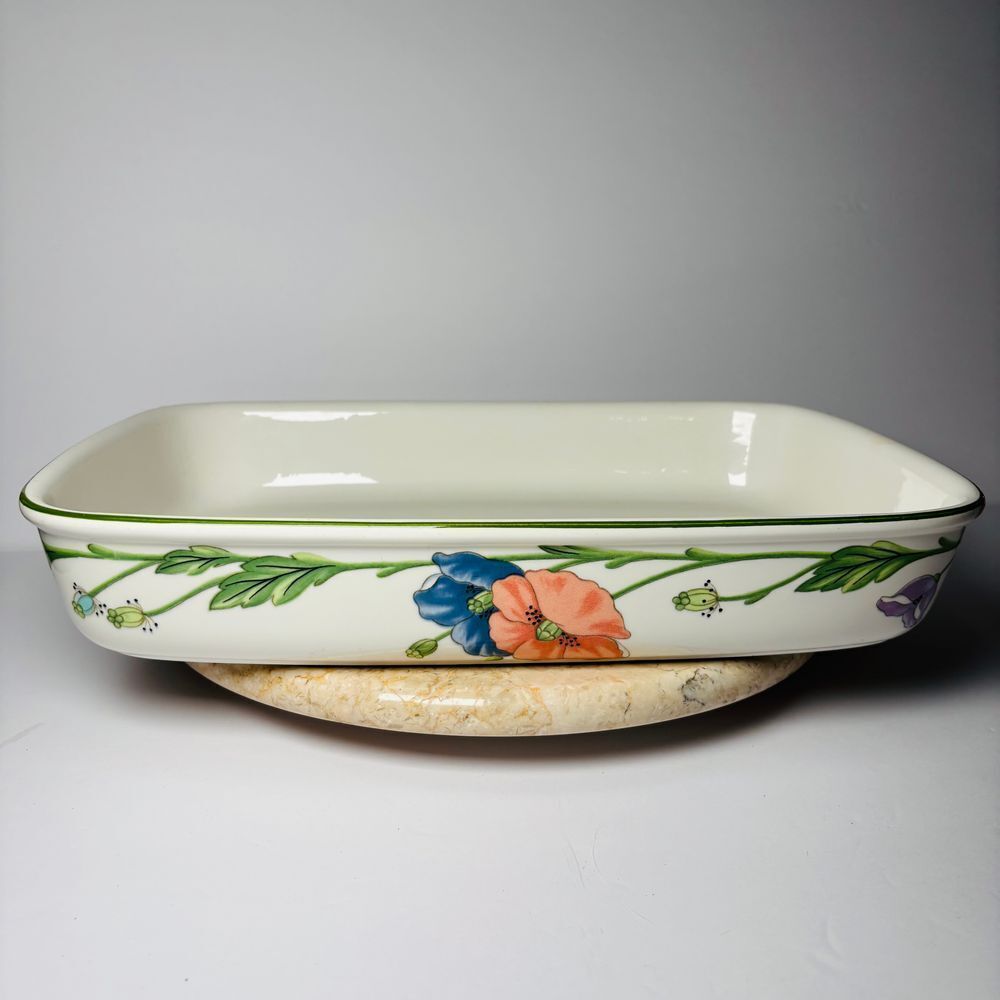 Villeroy & Boch Amapolo Rectangular Baking Dish Casserole 14" Germany Porcelain