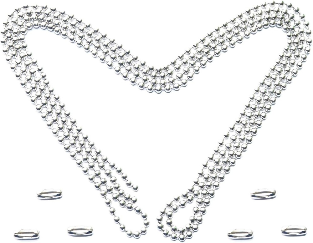 Ceiling Fan Pull Chain, 60 Inch Chain Extension for Fans silver