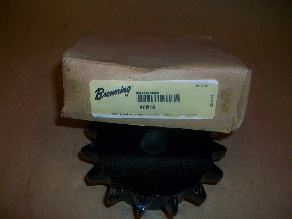 Browning 60B15 Sprocket, #60, 15Teeth, 3/4" Plain Bore NEW