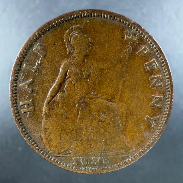 1935 Great Britain Half Penny Strong Details