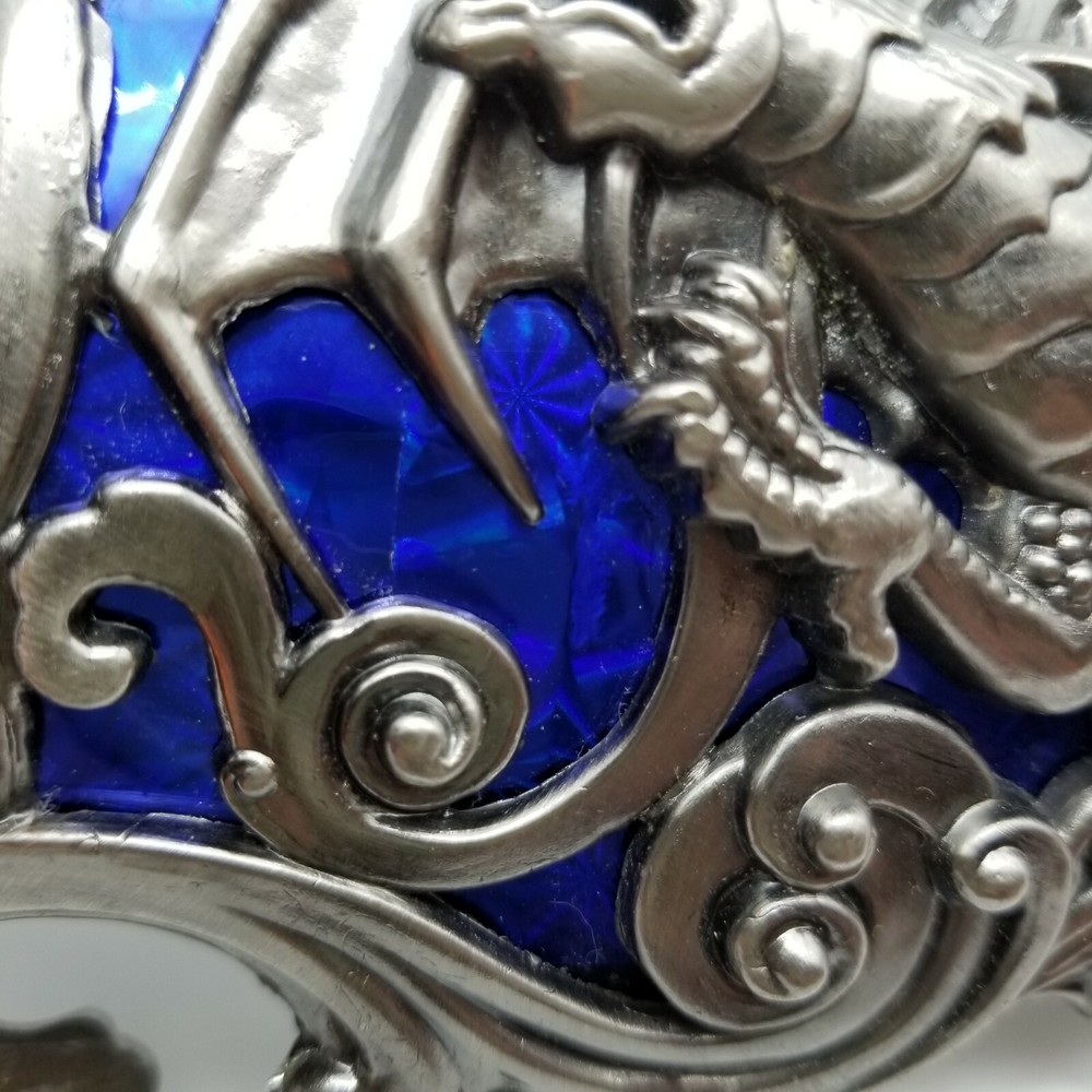 Dragon Dagger Knife 16" Blue Inlay