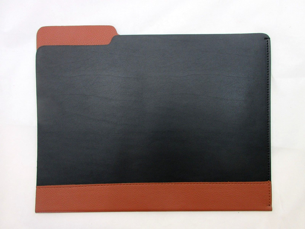 File Folder Leather by Graphic Image Made in America Black w Saddle