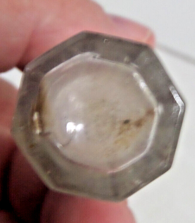small octagon shaped bottle antique EMPTY