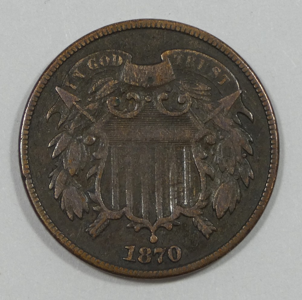 1870 Two-Cent Piece FINE+ 2-Cents